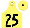 ALLFLEX LARGE YELLOW BUTTON Numbered Tag